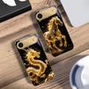 Golden Dragon Totem For IPhone 17Pro Max 16 17 Pro 15 Pro 14 13 Plus 12 Mini 11Pro Max XR 16E 17Air Golden Glass Phone Case