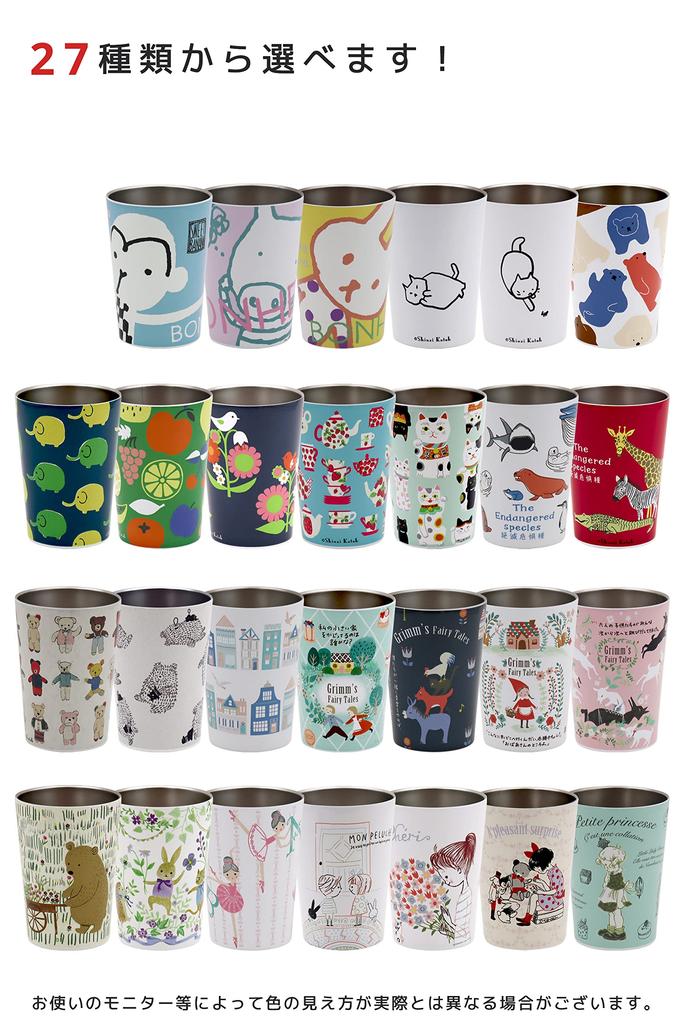 OGURA from 27 Stainless Steel Tumbler Convenience Store Coffee Cup 450ml Vacuum Thermal Insulation Cold Mug Shinji Kato Cat Play [Choose Patterns]