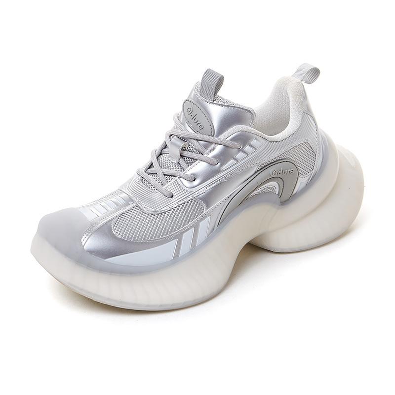 

Yi Mengling streamer running shoes thick-soled heightening women s shock absorption, lightweight and breathable sports shoes 40