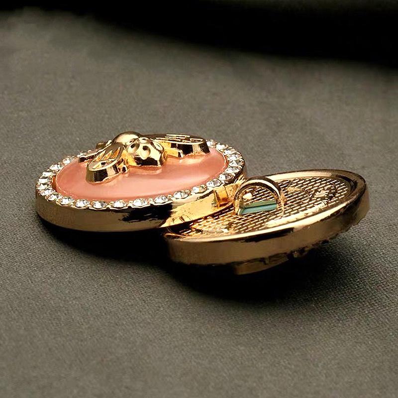 Bottoni di Metallo Antichi con Strass Decor Oro Ape Bottoni di Perla per Vestiti Cappotto Cardigan Maglione Accessori da Cucito Lavori di Maglieria