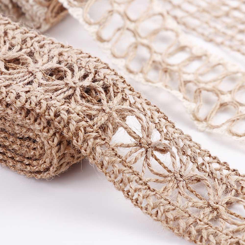 Home Ornament Woven Lace Gift Wrapping Burlap Roll Jute Ribbon Wedding Party Supplies Hemp Rope