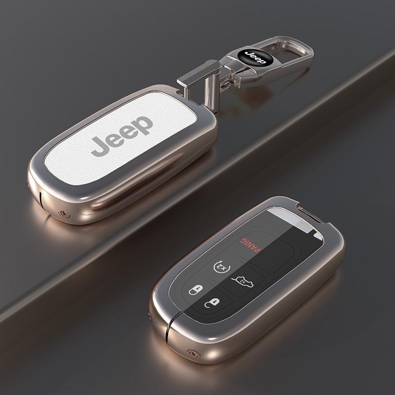 Metal Key Shell for Jeep: Compass, Renegade, Cherokee, Wrangler