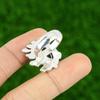 Gift For Her Natural Star Amethyst Multi Stone Adjustable Ring 925 Silver