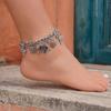Retro Anklet, Bohemian Beach Style, with Carved Hearts Elephant Pendants, Scratch-Resistant Durable Anklet Bracelet Jewelry