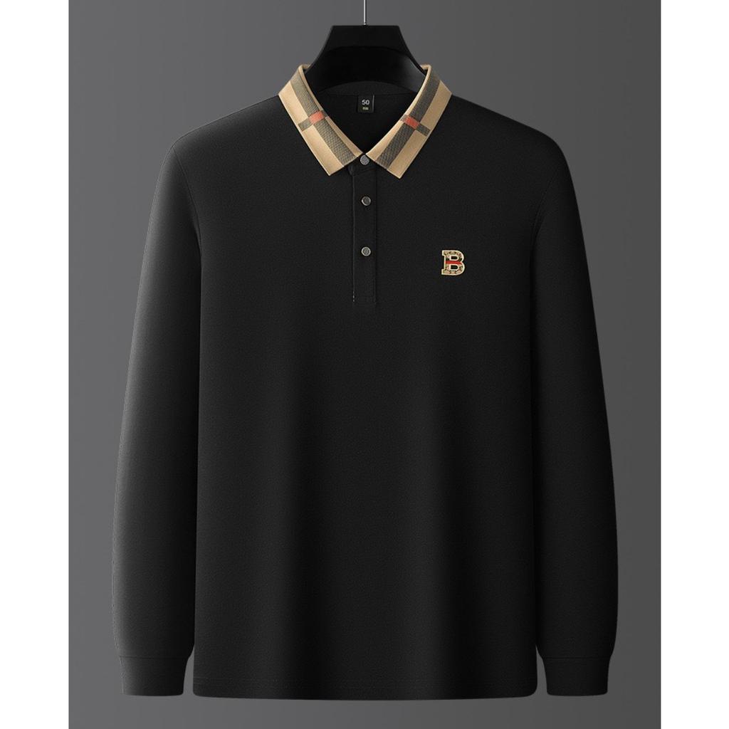 STORN Men's Spring Autumn Fashion Long Sleeved Polo Shirt High-end Boutique Embroidered Top Comfortable Lapel Tops
