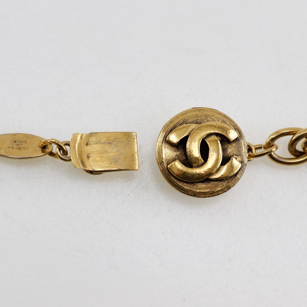 Chanel Long Chain Necklace Vintage Plated Gold 90.2g Women Used