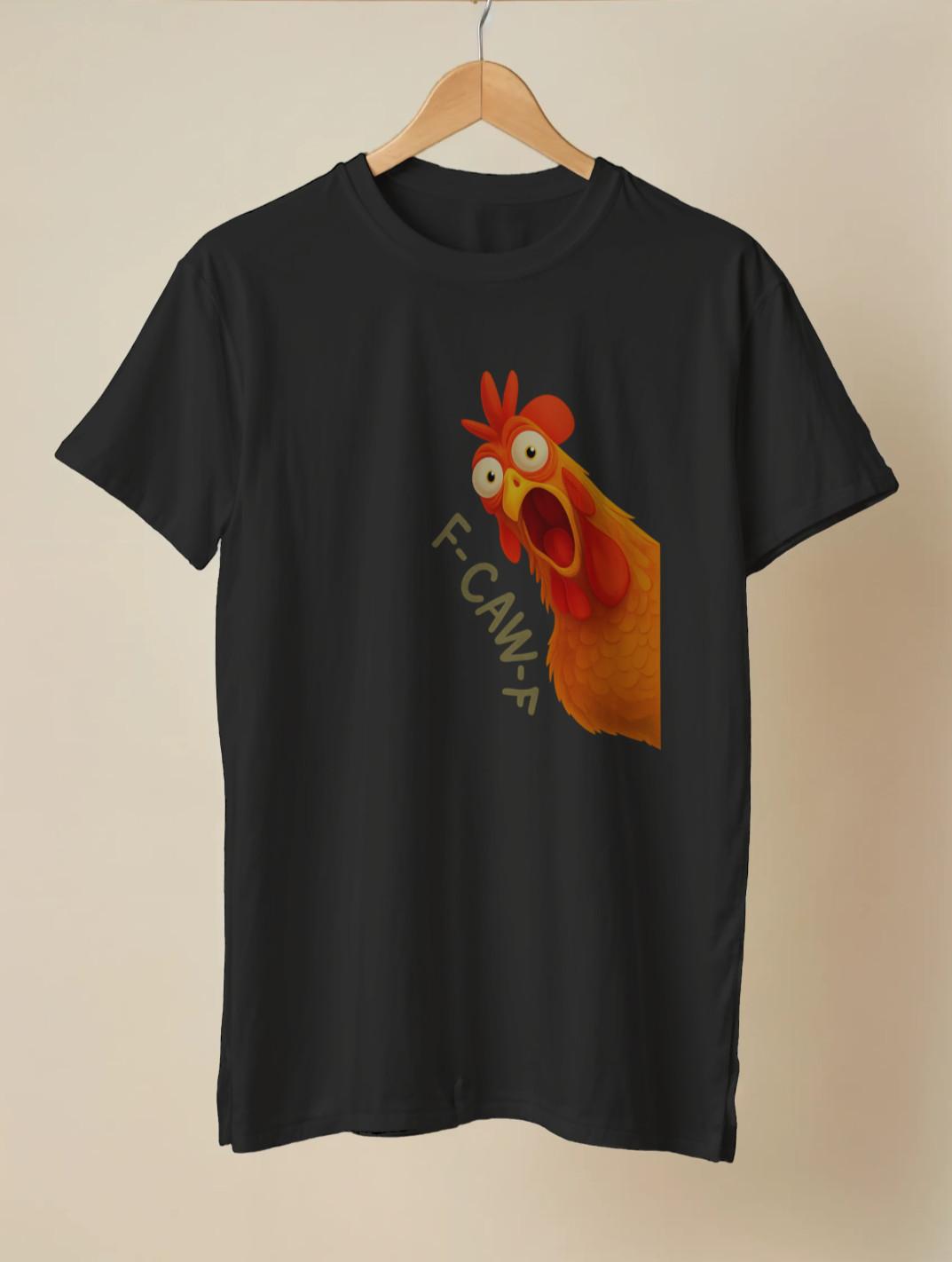 F-CAW-F Chicken Shirt | Hilarious Screaming Chicken Meme Tee S