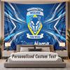 Custom Name Text Tapestry Warrington Wolves Personalized Polyester Wall Tapestry For Bedroom And Room