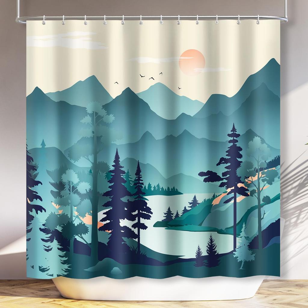 Funny Shower Curtains, Cool Dog Shower Curtain, Fun Pet Puppy Waterproof Shower Curtains with Hooks for Bathroom Decor, Dog