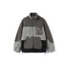 BadFive Logo Color Block Polar Fleece Jacket 'Grey' Men's AFDR703-5