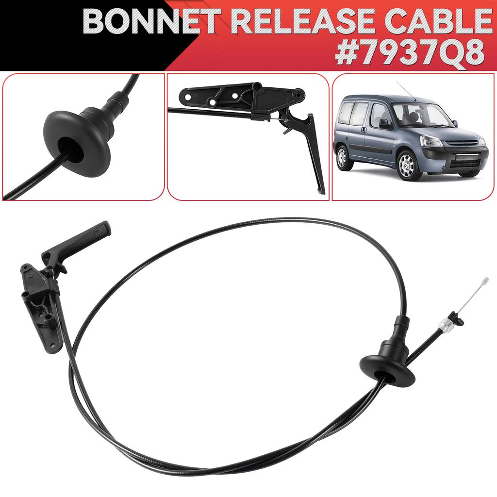 1PC New Front Bonnet Release Cable With Latch For Peugeot Partner Citroen Berlingo 2008-2019 7937Q8 Car Accessories Engine Parts