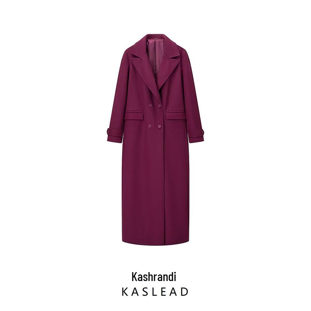 

2024 Autumn Women s European & American Style Double-Breasted Wool Coat Small