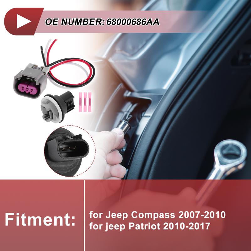 X Autohaux Parking Light Socket Wiring for Jeep Compass 2007-2010 No.68000686AA Turn Signal