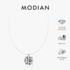 MODIAN 1CT Round Clarity Moissanite Necklace 925 Silver Transparent Line Choker Pendant Necklace For Women Fine Jewelry