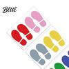 Autocollants de sol colorés Pas de pied Feuilles empreintes de pied Paires 8 Autocollants 4 Chaussures d'enfant Adhésif Amovible Marqueurs de sol PVC Stickers Marche