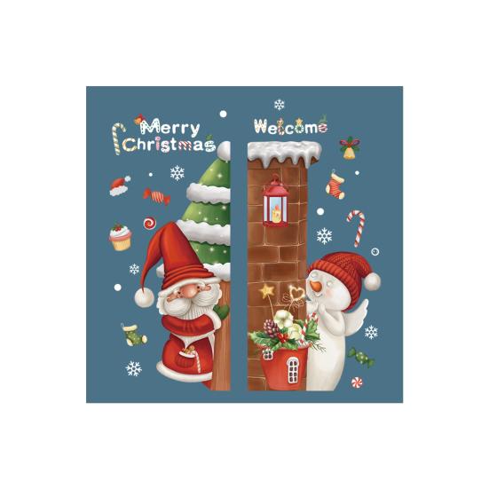 

Полезная многоразовая долговечная декоративная наклейка для рождественского стекла для спальни I