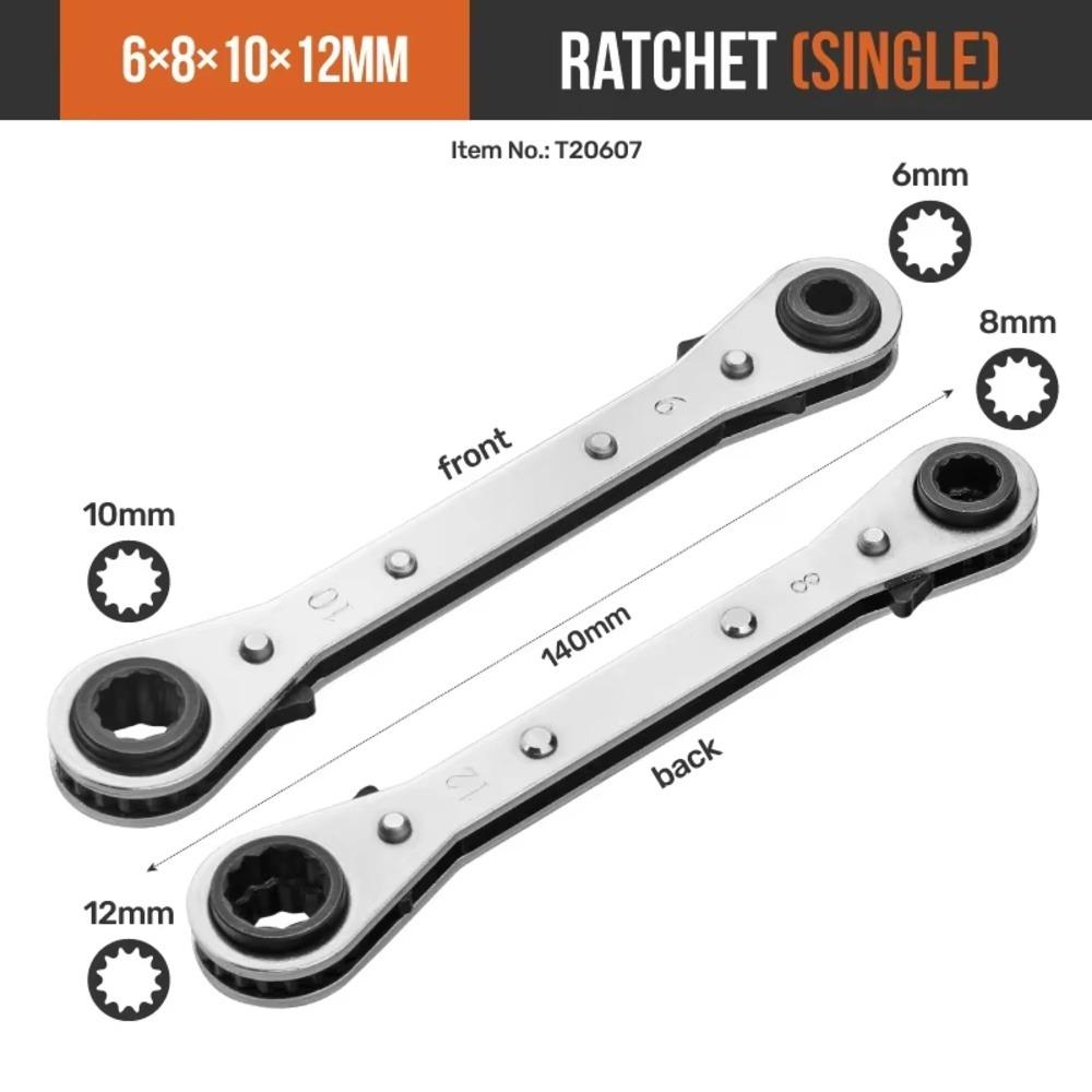 1Pcs Square Drive Ratchet Wrench Adjustable Socket Spanner  for Auto Repair