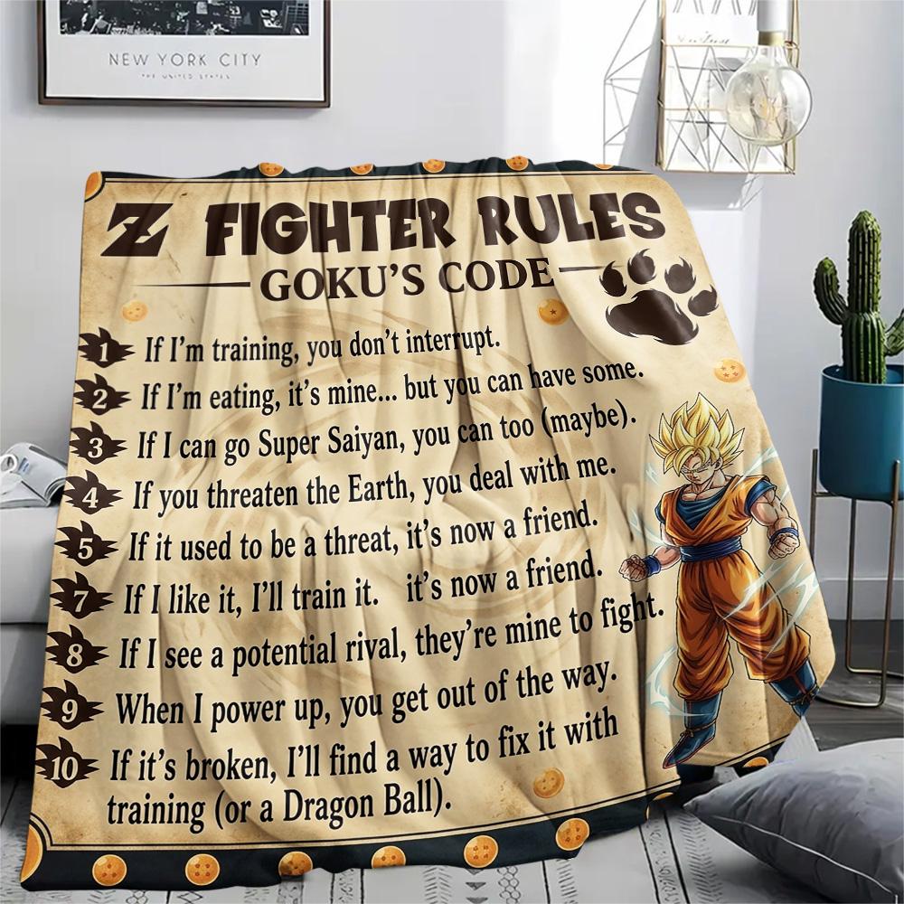 1PC Frieza Patterned Flannel Blanket Suitable For All Seasons For Home Decor Warmth And Comfort Gifts Holiday Present