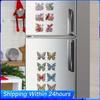 16Pcs Butterfly Hummingbird DIY Diamond Art Magnets Diamond Art Stickers Refrigerator Painting Kits for Adults DIY Home Decors