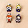 Cute Nordic Elf Labubu Brooch - Cartoon Metal Badge for Clothes & Bags