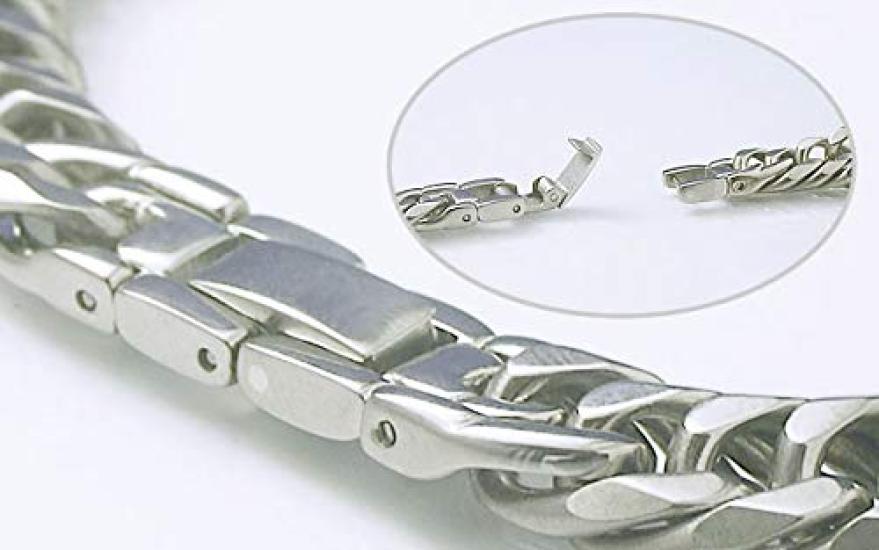 Pure Titanium Curb Chain Necklace, 12mm, Extra Thick (60cm), Double 6-Facet Cut (Men's) (TIT-1-NW-60)