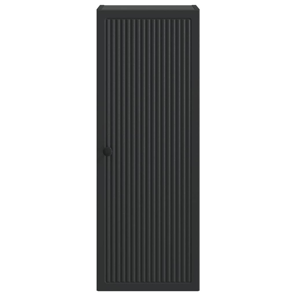 Wall Mounted Cabinet Black 33 X 34.5 X 90 Cm Particleboard