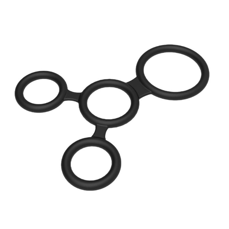 4 Rings Silicone Penis Rings Set Cock Ball Loop Slip Extra Delay Ejaculation Impotence Lock - Male Sexual Enhancement Accessory