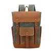 Retro Waterproof Leather & Oil Wax Canvas Backpack - High Quality Multifunctional Computer Bag