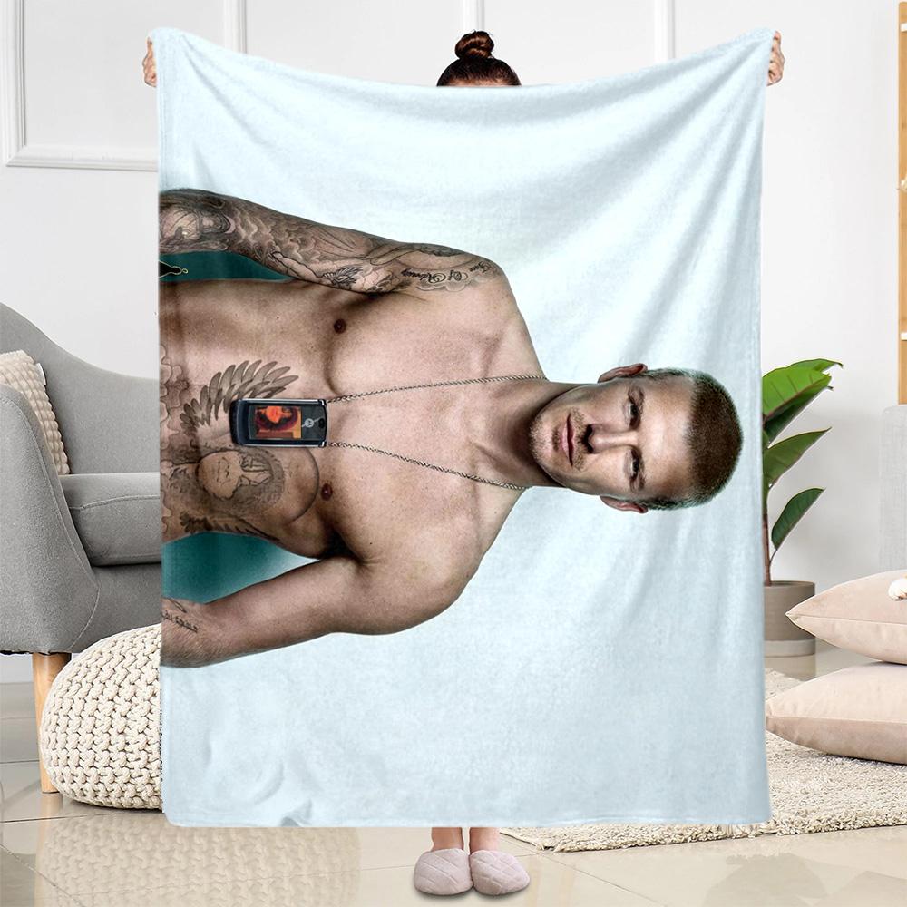 Man Phone Necklace Blanket Soft & Cozy Perfect for Bedding Office Chair Couch All-Season Use Warmthful Decor Perfect Gift for Relatives and Friends
