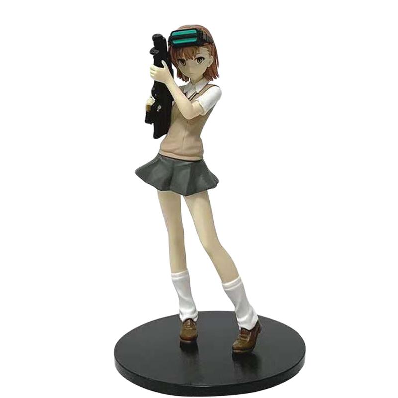 17 см Аниме A Certain Magical Index Мисака Микото Railgun Girl Аниме Фигурка из ПВХ Фигурка Модель Аниме Мультфильм Модель Игрушка Подарок