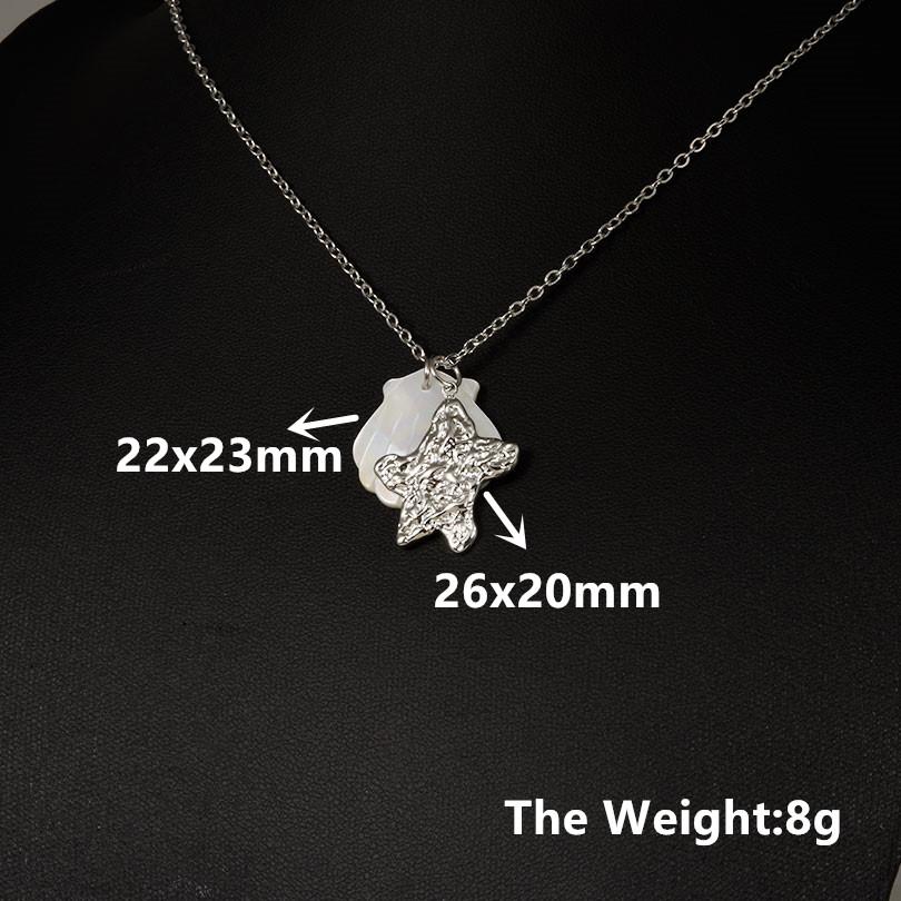 1Pc Stainless Steel Animal Starfish Turtle Octopus Seahorse Pendant Necklaces Vintage Summer Conch Shell Women Collar Jewelry