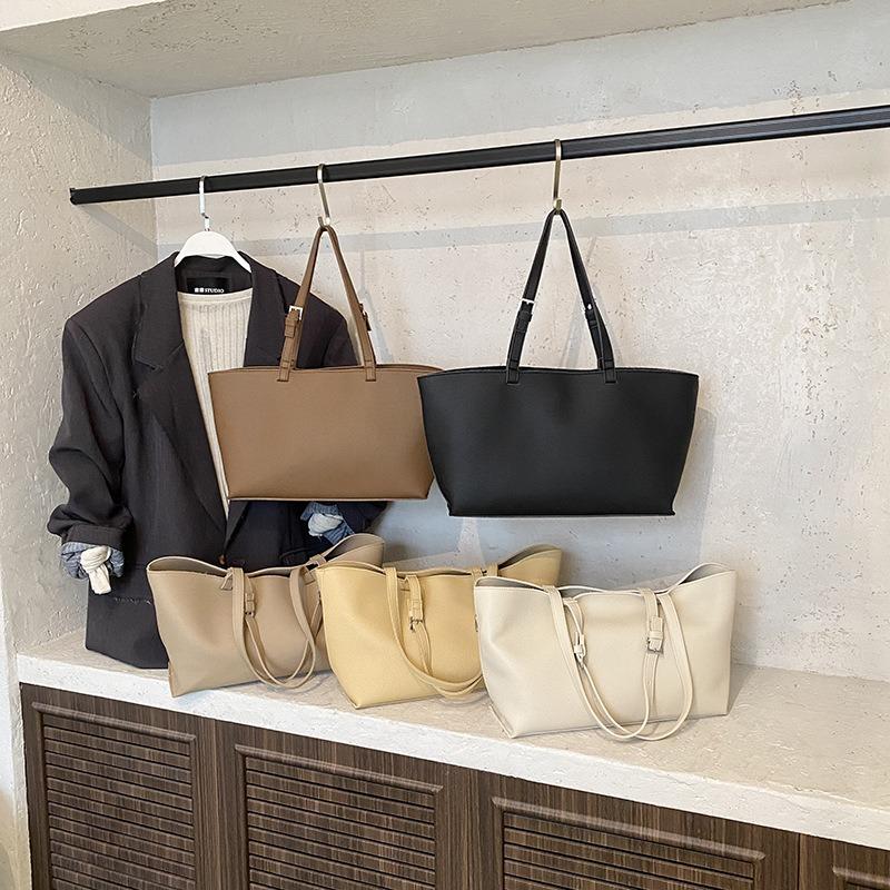 Premium single shoulder big bag women's new casual soft leather large capacity tote bag retro commuter armpit bag