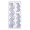 3-in-1 Candle Molds Long Candle Molds Waving/Heart Candle Molds for Making Candle Soap Baking DIY Craft Valentines Gift
