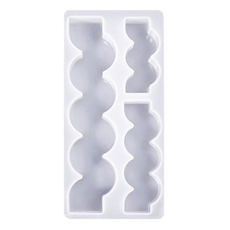 3-in-1 Candle Molds Long Candle Molds Waving/Heart Candle Molds for Making Candle Soap Baking DIY Craft Valentines Gift