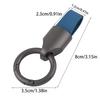 1PC Keychain Car Pendant Outdoor Ring Creativity Ring Key Rings Metal Cowhide Solid Color Frosted Gift