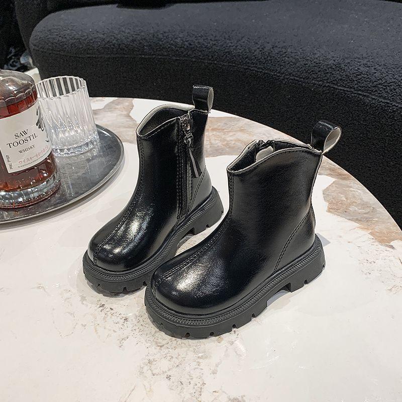 Girls Martin boots 2025 children's leather boots spring and autumn new short boots baby fashion spring and autumn versatile single head