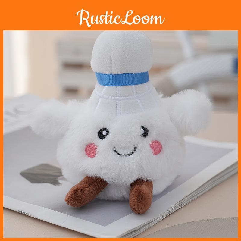 Badminton Keychain Plushie With Pp Cotton Filling For Teens Key Accessory