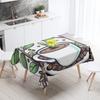 Abstract Art Food Illustration Tablecloth Oil-proof Tablecloth Waterproof Picnic Fabric Nordic Home Decoration
