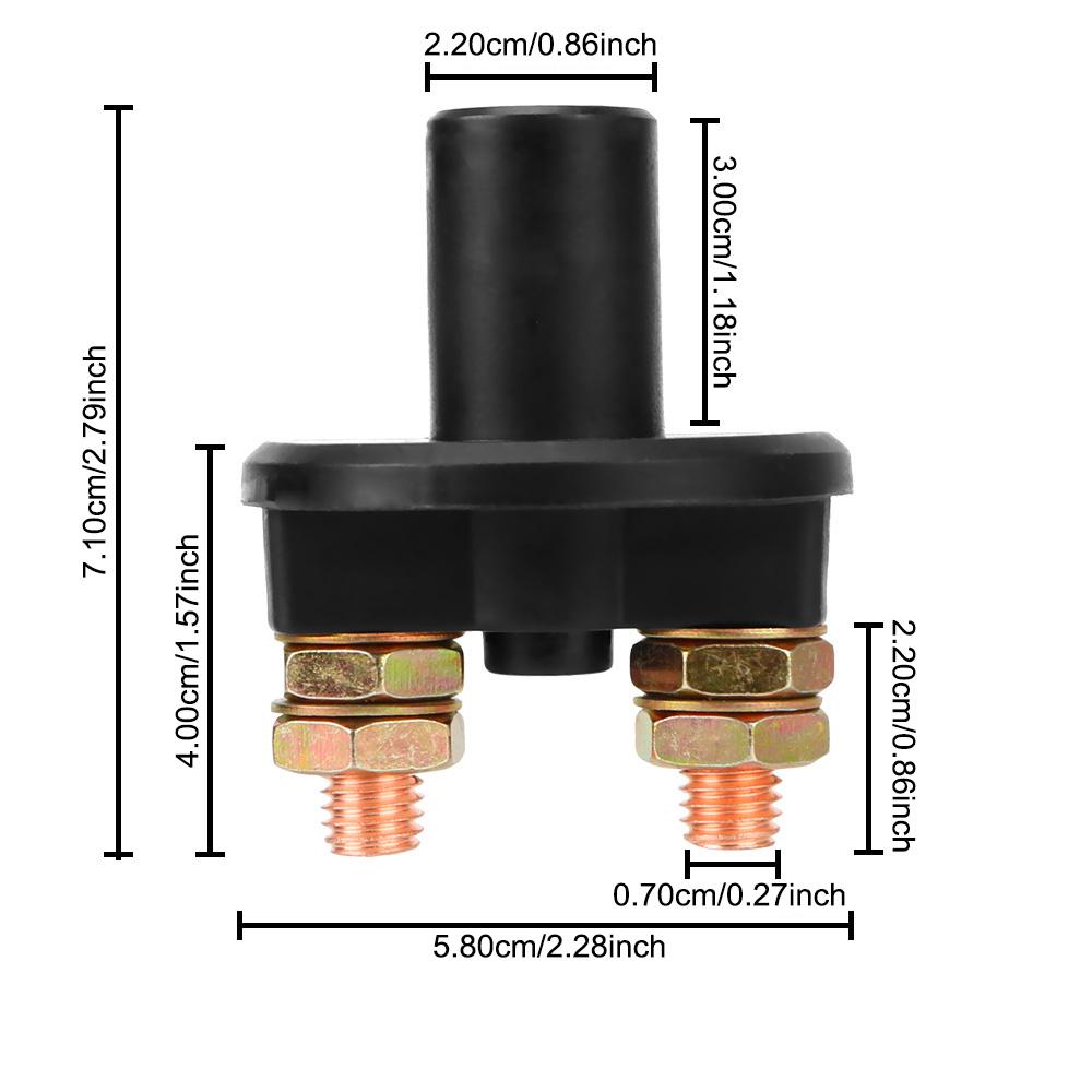 12V 24V for Truck Marine ATV Main Cut Off Kill Switch Red Key Cut Off Battery Car Power Switch Vehicle Car Modified Isolator Disconnector