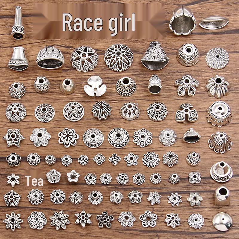 

Антикварные серебряные разделительные бусины в виде цветков: Многостильный, полый дизайн для браслетов и ожерелий DIY