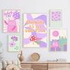 Disco Cat Route Butterfly Flowers Cactus Wall Art Canvas Painting Nordic Posters Prints Abstract Wall Pictures Living Room Decor