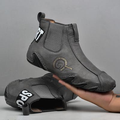 Fashion Men Boots 2025 Warm Cotton Shoes Handmade Outdoor Sneakers Soft SoleComfortable Men's Ankle Boots Male Casual Flat Short Boots