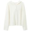 Sancai Plus Size Hooded Knit Pullover Sweater