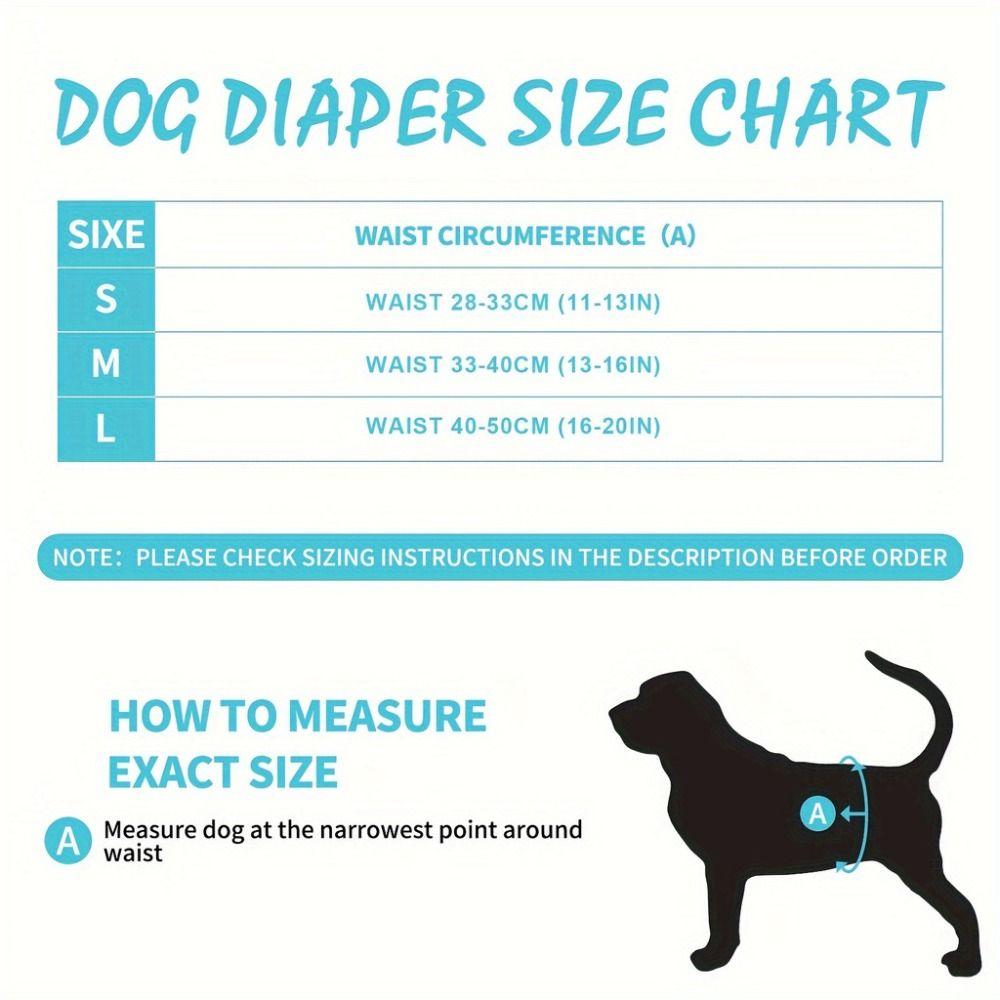 Waschbare Hundewindeln Wiederverwendbare Bauchbänder für Haustiere zur Inkontinenzschulung Hund
