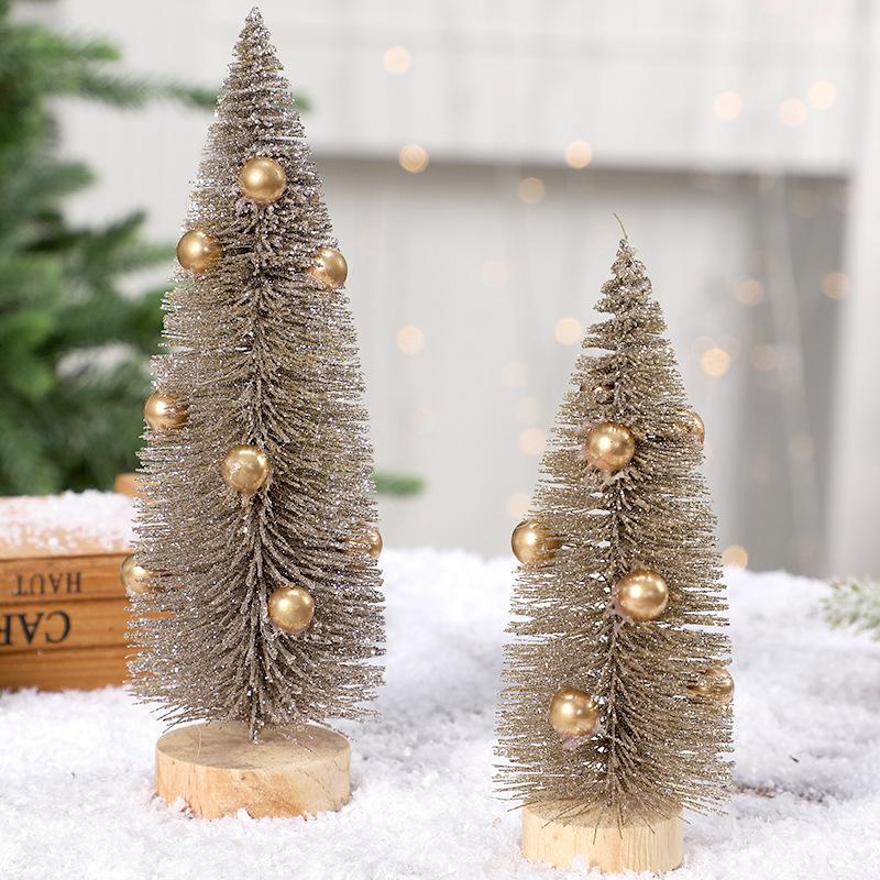 1PC Holiday Micro Landscape Decor Miniature Festive Scene Mini Christmas Tree Scandinavian Style Holiday Ornament