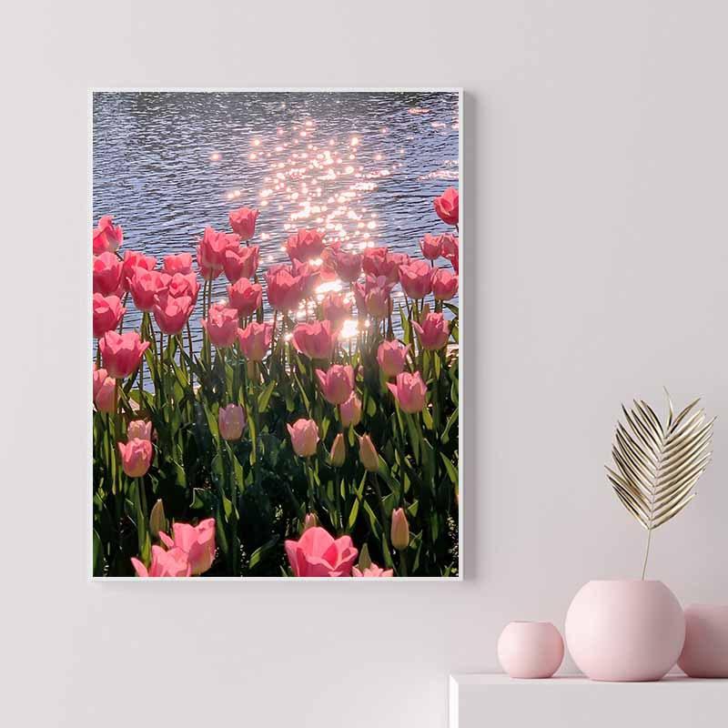 40X50Cm Diamond Painting Large Size Diamond Sticker Bedroom Living Room Decorative Painting With Photo Frame
