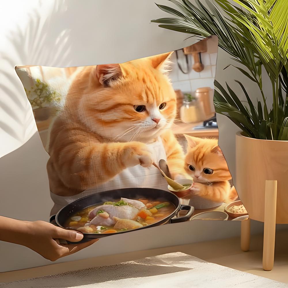 Cute funny internet meme cat Pillow Case Linen Cushion Covers For Decorative Sofa Home Pillows Case Car Chair Pillows Cases