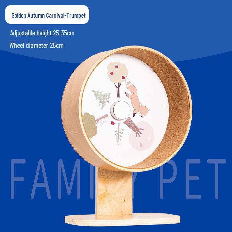 

Сверхтихое колесо для хомяка из цельного дерева M