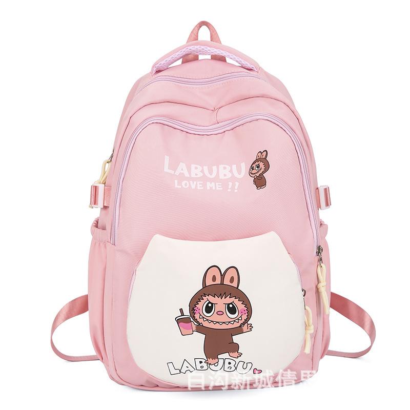 Labu Cartoon Printed Children's Backpack Large Capacity Backpack Casual Versatile High Beauty Elementary School Student Backpack KTY
