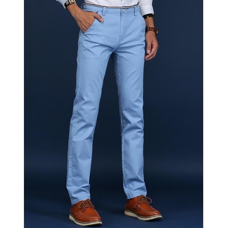 28-38 Pantaloni Casual da Uomo Pantaloni alla Moda Monocolore Pantaloni Dritti Pantaloni da Abito